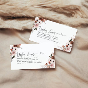 Silk Floral Display Shower Enclosure Card