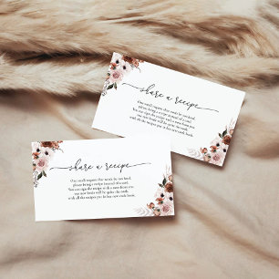 Silk Floral Recipe Request Card