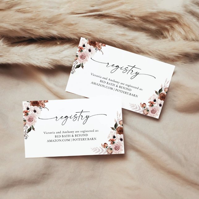 Silk Floral Registry Enclosure Card (Creator Uploaded)