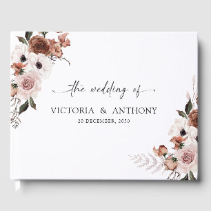 Silk Floral Wedding Guest Book