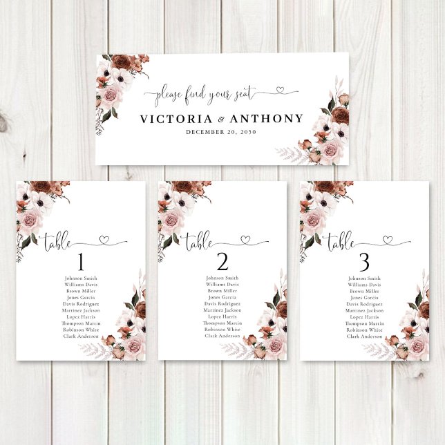 Silk Floral Wedding Head Table Sign (Creator Uploaded)