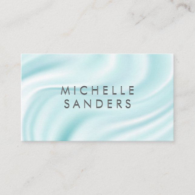 Silk Green Drapery Business Card (Front)