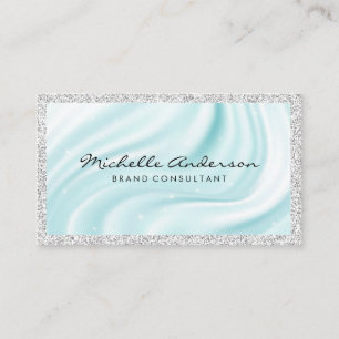 Silk Material Drapery Sparkle Glitter Business Card