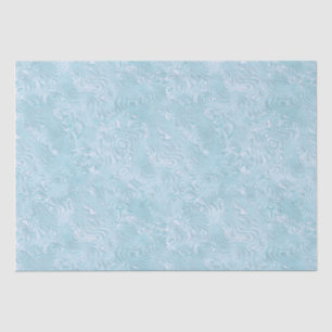 Silk Moire Small Pattern in Bright Aqua Tissue Paper