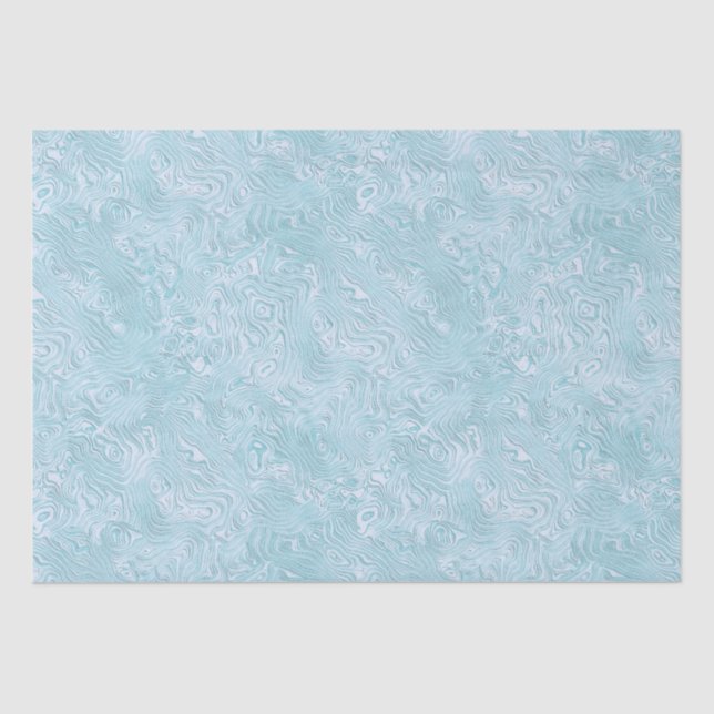 Silk Moire Small Pattern in Bright Aqua Tissue Paper (Front)