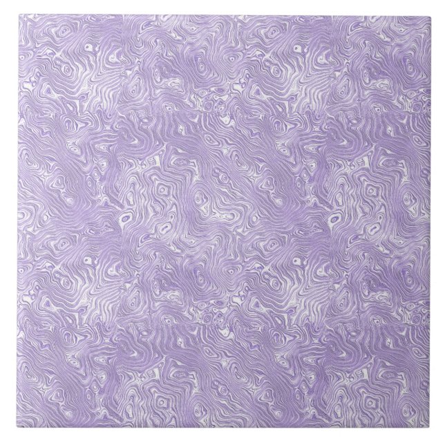 Silk Moire Small Pattern in Lilac Lavender Tile (Front)