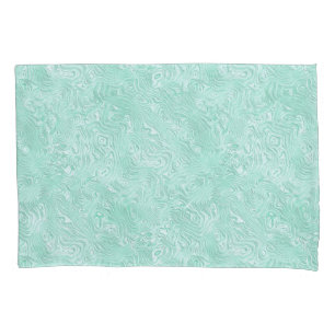Silk Moire Small Pattern in Mint Green Pillowcase