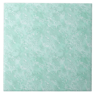 Silk Moire Small Pattern in Mint Green Tile