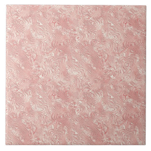 Silk Moire Small Pattern in Peach Tile
