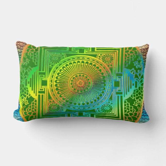 Silk Motif Lumbar Cushion (Front)