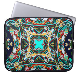 silk neck scarf or kerchief square pattern design  laptop sleeve