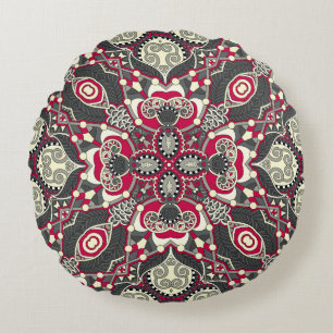 silk neck scarf or kerchief square pattern design  round cushion