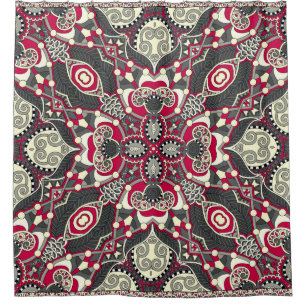 silk neck scarf or kerchief square pattern design  shower curtain