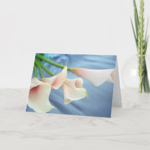 Silk Parade White Calla Lily Art Greeting Card