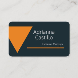 Silk Plain Simple Orange Blue Grey Minimalist Business Card