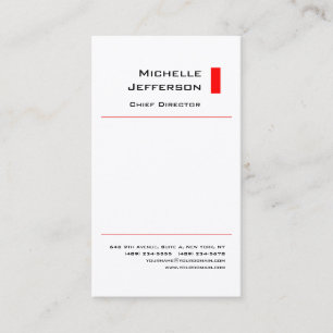 Silk Professional Modern Red White Business Card