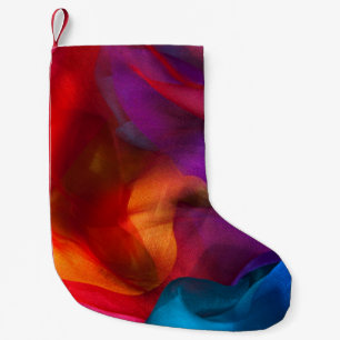 Silk rainbow scarfbackground,color,abstract,fabric small christmas stocking