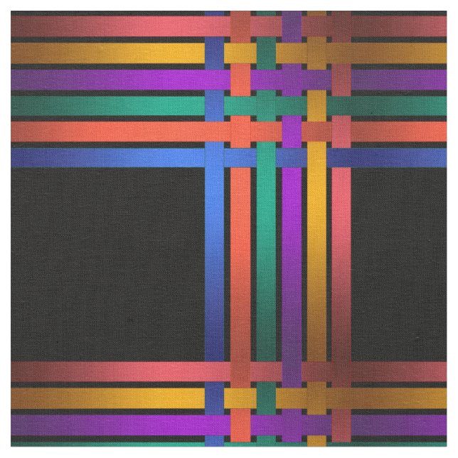 Silk ribbons lines black background pattern fabric (Close Up)
