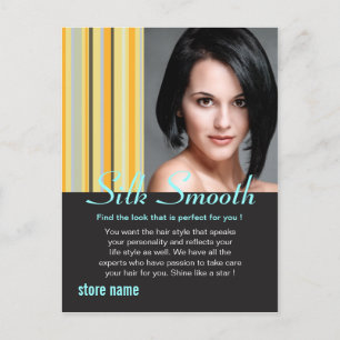 Silk smooth hair postcard