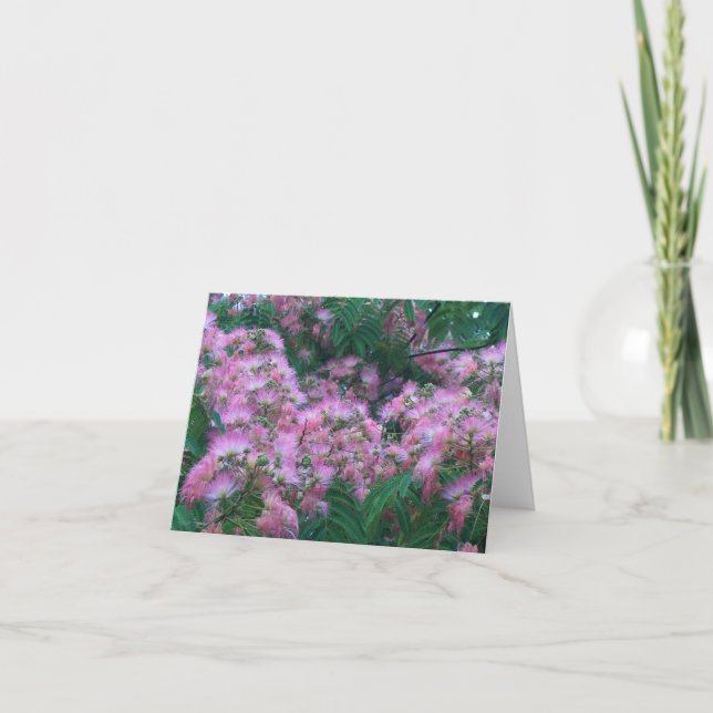 SILK TREE FLOWERS by SHARON SHARPE Card (Front)