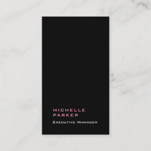 Silk vertical elegant unique modern black plain business card