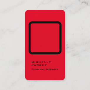 Silk vertical elegant unique modern red plain business card