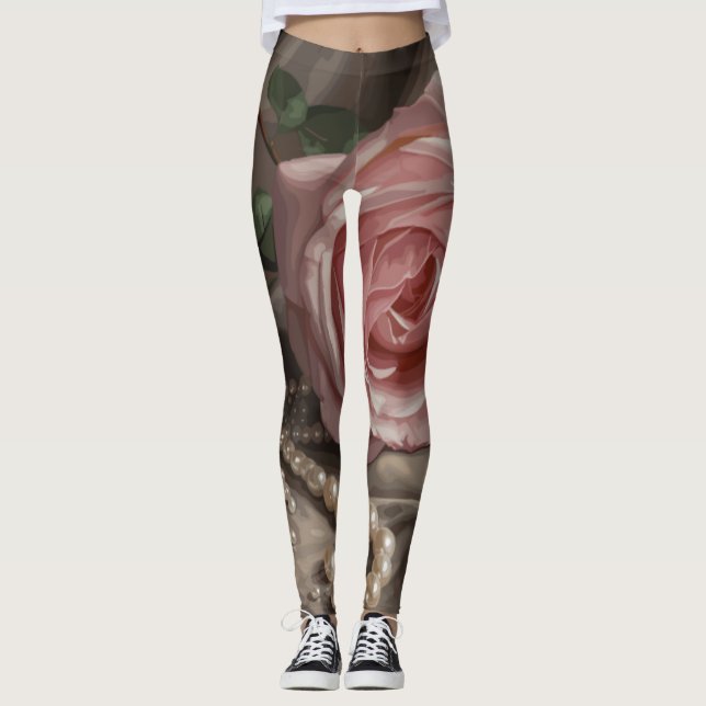Silken Rose Leggings (Front)