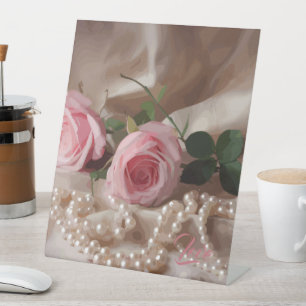 Silken Rose Pedestal Sign