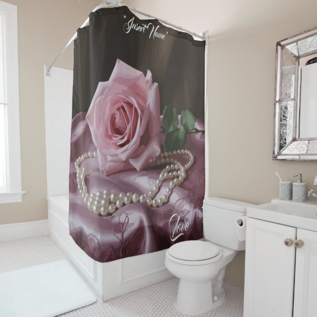 Silken Rose Shower Curtain (In Situ)