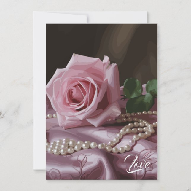 Silken Rose Thank You Card (Front)