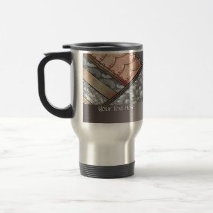 Silken Stripes abstract-Almost Metallic Travel Mug