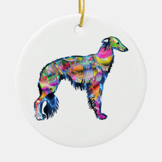 Silken Windhound Ceramic Tree Decoration