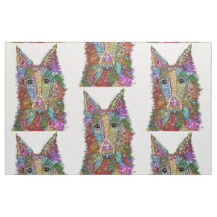 Silken Windhound Dog Fabric