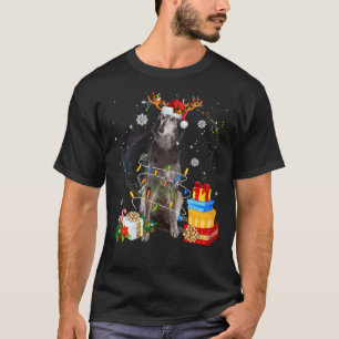 Silken Windhound Reindeer Santa Christmas Funny Do T-Shirt