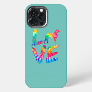 Silken Windhound Tie Dye Love Dog Mom Dad iPhone 13 Pro Max Case