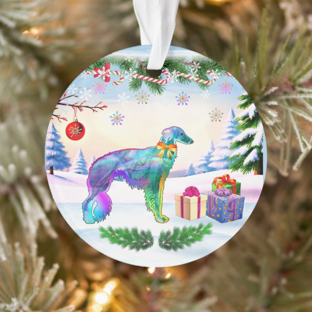 Silken Windhound X-mas Ornament (Tree)