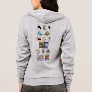 Silkenfest logos zipper hoodie sweatshirt