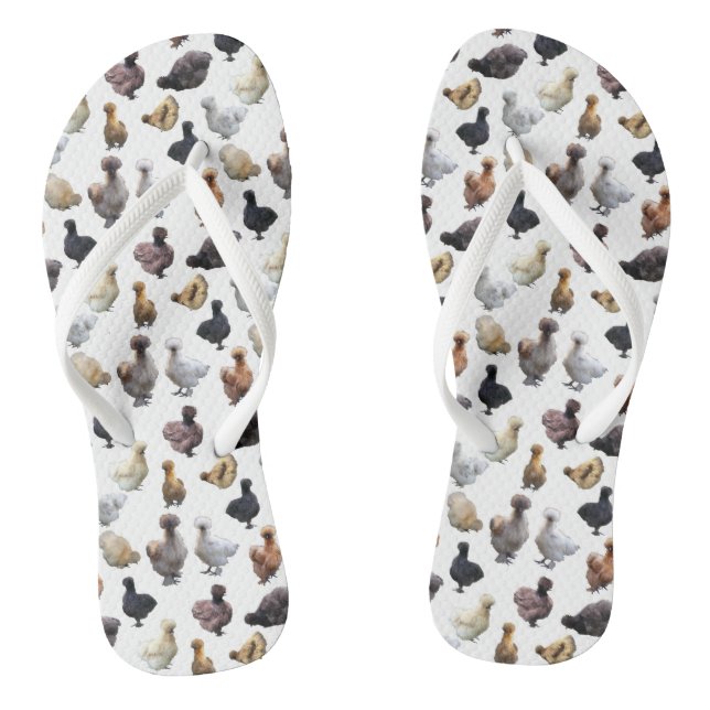 Silkie Bantam Chickens Jandals (Footbed)