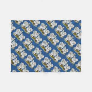 Silkie Bantam Splash Chickens Fleece Blanket