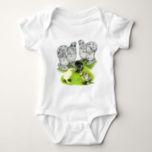 Silkie Bantam Splash Family Baby Bodysuit