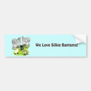 Silkie Bantam Splash Family Bumper Sticker
