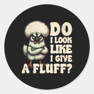 Silkie Chicken _1 Classic Round Sticker