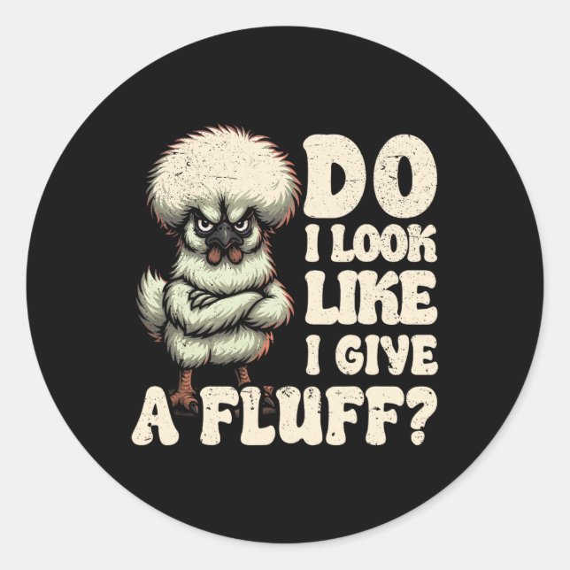 Silkie Chicken _1  Classic Round Sticker (Front)
