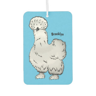 Silkie chicken cartoon illustration car air freshener