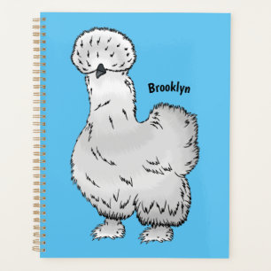Silkie chicken cartoon illustration planner