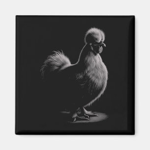 Silkie Chicken Drawing  Magnet