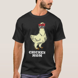 Silkie Chicken Mom Gift Cute Sunglasses Animal T-Shirt