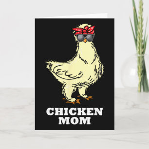 Silkie Chicken Mum Gift Cute Sungles Animal Card