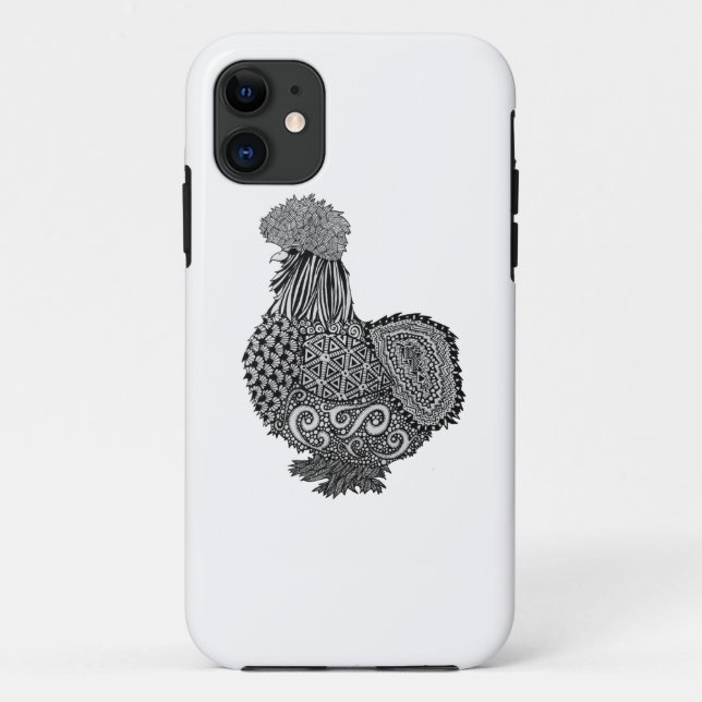 silkie chicken phone case (Back)