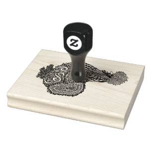 Silkie chicken stamp